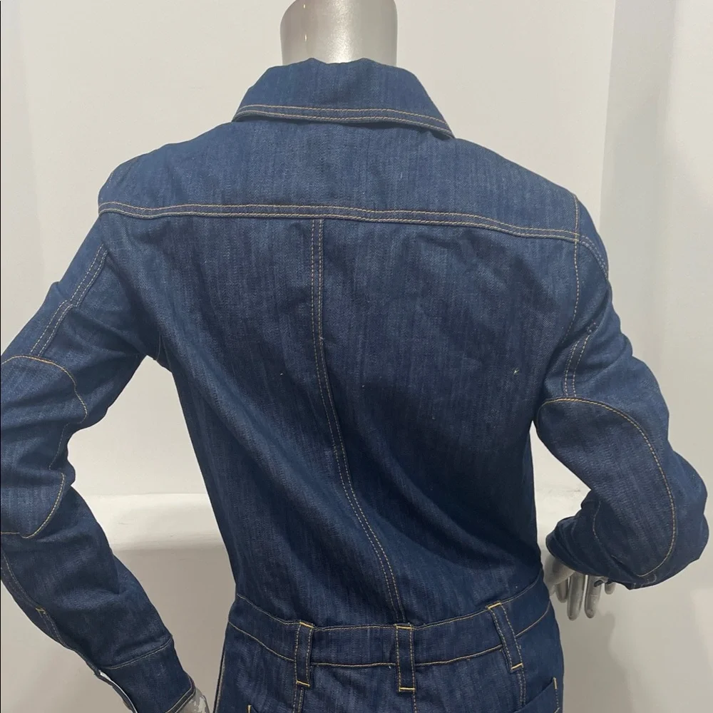 Land Of Distraction 70’s Inspired Women’s Blue Denim Overalls Jumpsuit Size 6